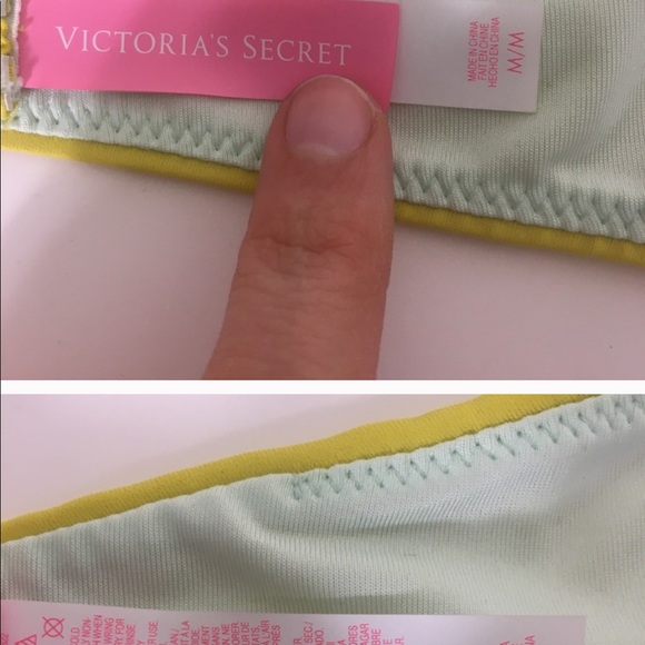 VS Green and Yellow Colorblock Swimsuit Top - Picture 7 of 7